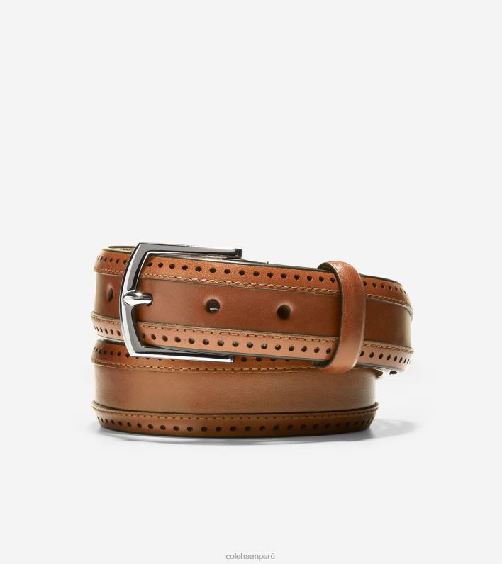 hombres bronceado británico Cole Haan cinturón perforado dawson de 32 mm accesorios 8FVV567