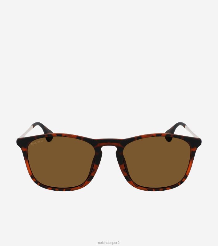 hombres estampado de tortuga Cole Haan gafas de sol cuadradas retro accesorios 8FVV583