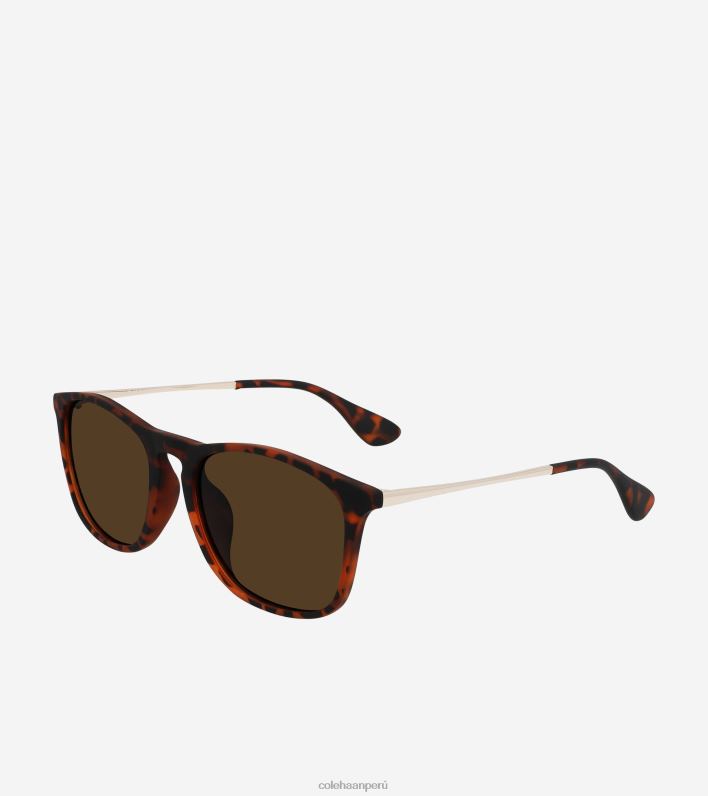 hombres estampado de tortuga Cole Haan gafas de sol cuadradas retro accesorios 8FVV583