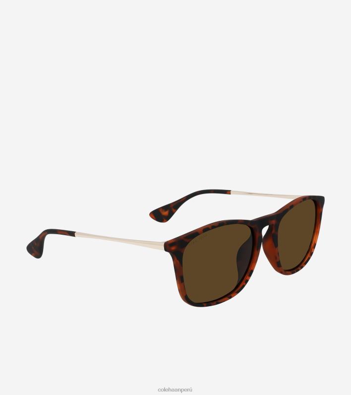 hombres estampado de tortuga Cole Haan gafas de sol cuadradas retro accesorios 8FVV583