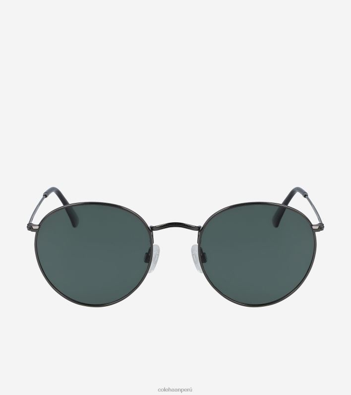 hombres humo de bronce Cole Haan gafas de sol clásicas redondas de metal accesorios 8FVV585