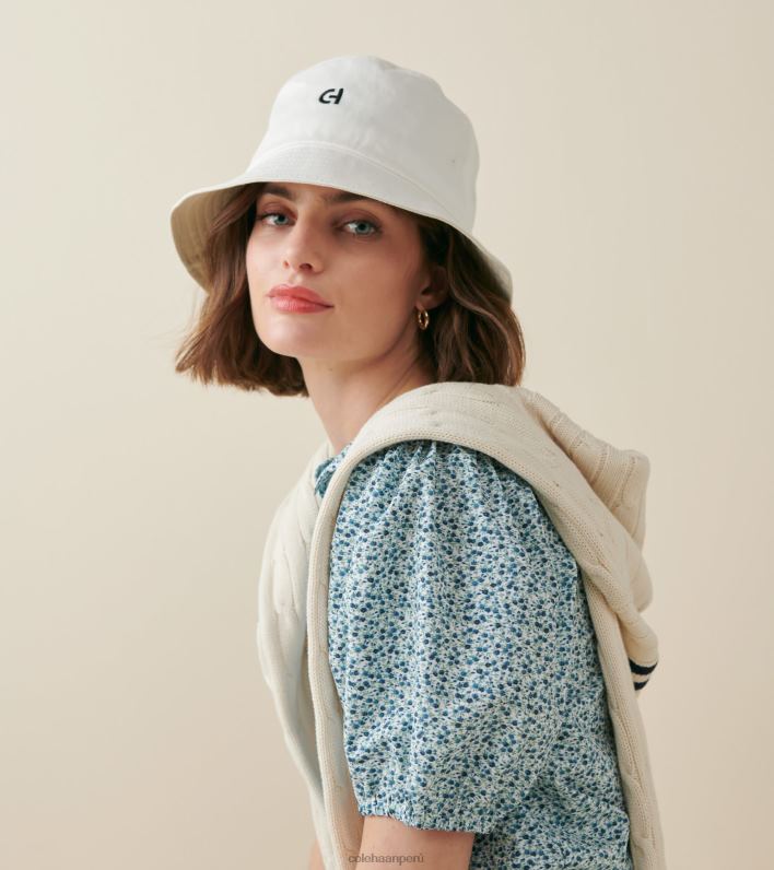 hombres Blanco óptico Cole Haan sombrero de pescador de algodón accesorios 8FVV501