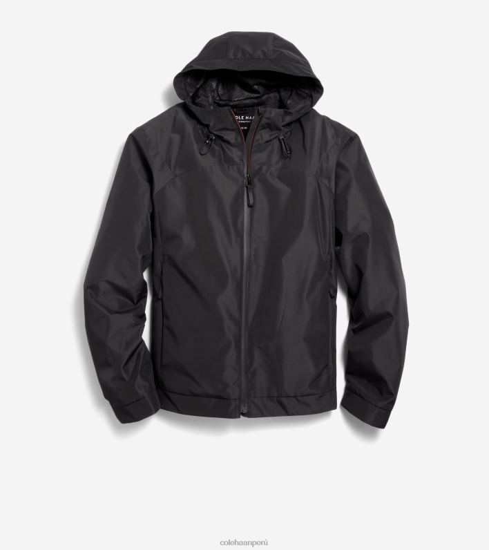 hombres negro Cole Haan chaqueta para correr ropa 8FVV560