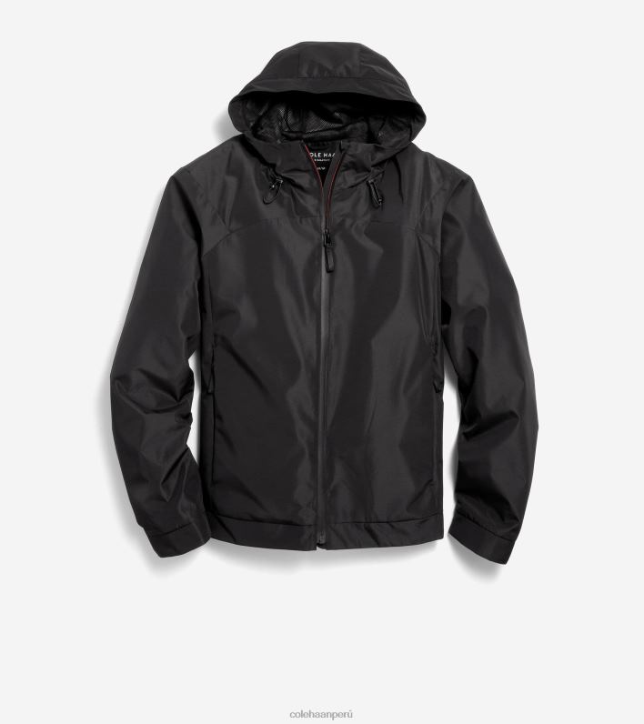 hombres negro Cole Haan chaqueta para correr ropa 8FVV560