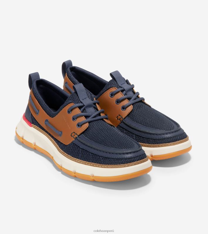 hombres blazer azul marino-británico tan-marfil Cole Haan 4.zapato náutico de regata zerogrand calzado 8FVV257