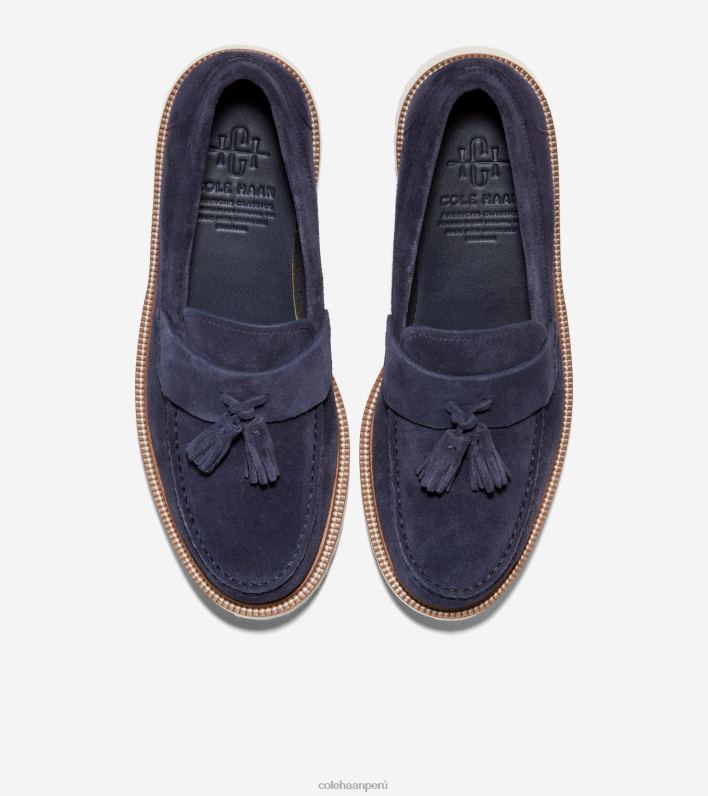 hombres blazer azul marino-garceta Cole Haan mocasines clásicos americanos con borlas calzado 8FVV451
