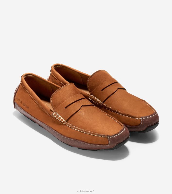 hombres bronceado británico Cole Haan conductor del penique de wyatt calzado 8FVV415