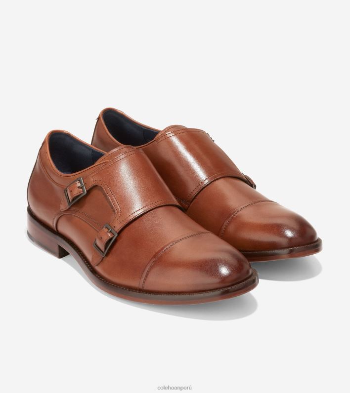 hombres bronceado británico Cole Haan correa de monje harrison calzado 8FVV474