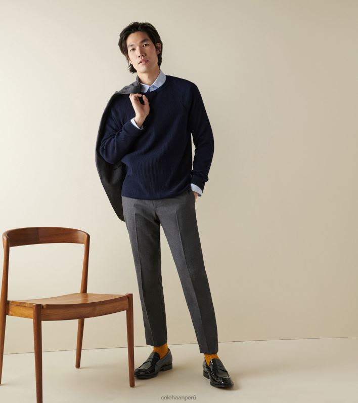 hombres charol negro Cole Haan mocasines clásicos modernos calzado 8FVV448