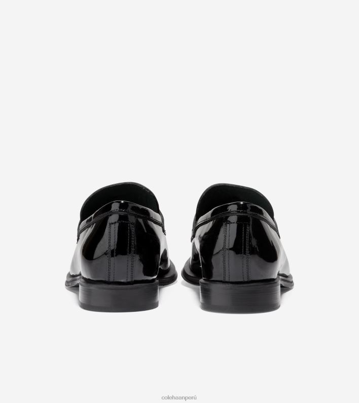 hombres charol negro Cole Haan mocasines clásicos modernos calzado 8FVV448