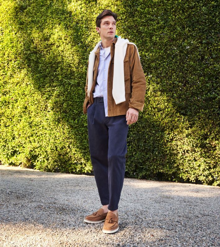 hombres garceta dorada Cole Haan mocasines clásicos americanos con borlas calzado 8FVV450