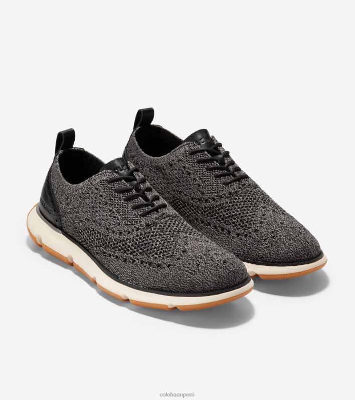 hombres Stitchlite negro-marfil-goma Cole Haan 4.zerogrand oxford calzado 8FVV362
