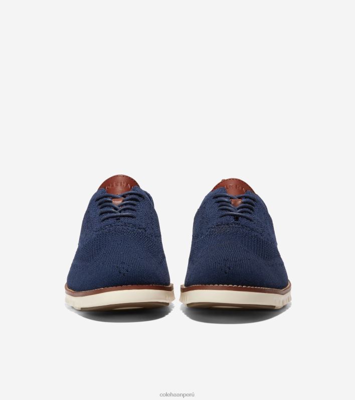 hombres azul marino stitchlite-marfil Cole Haan Oxford de punta de ala zerogrand calzado 8FVV428