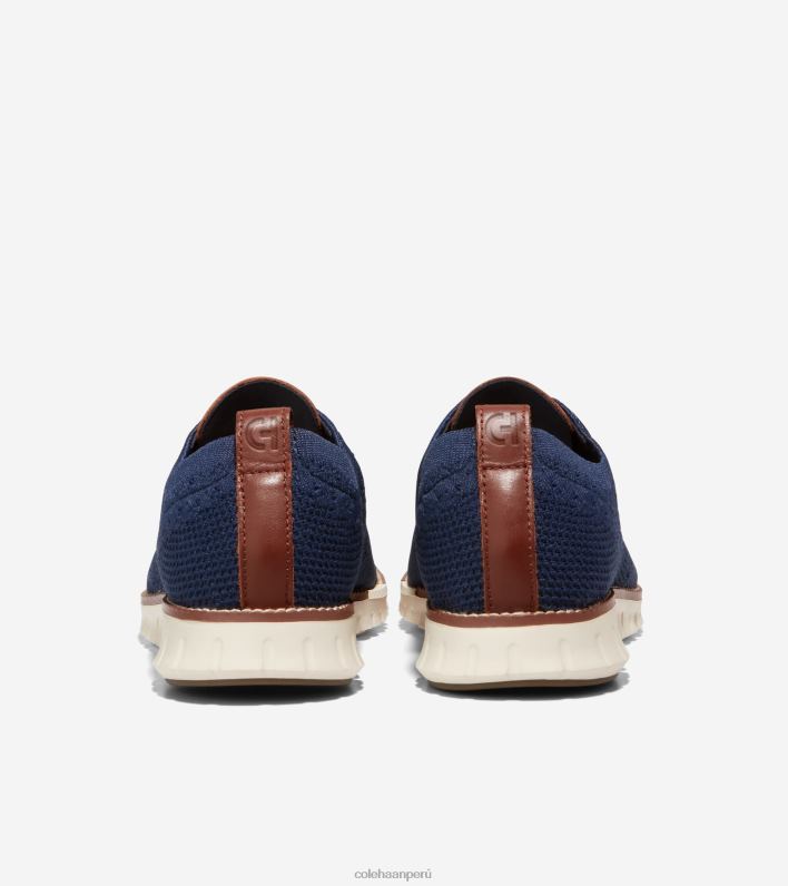 hombres azul marino stitchlite-marfil Cole Haan Oxford de punta de ala zerogrand calzado 8FVV428