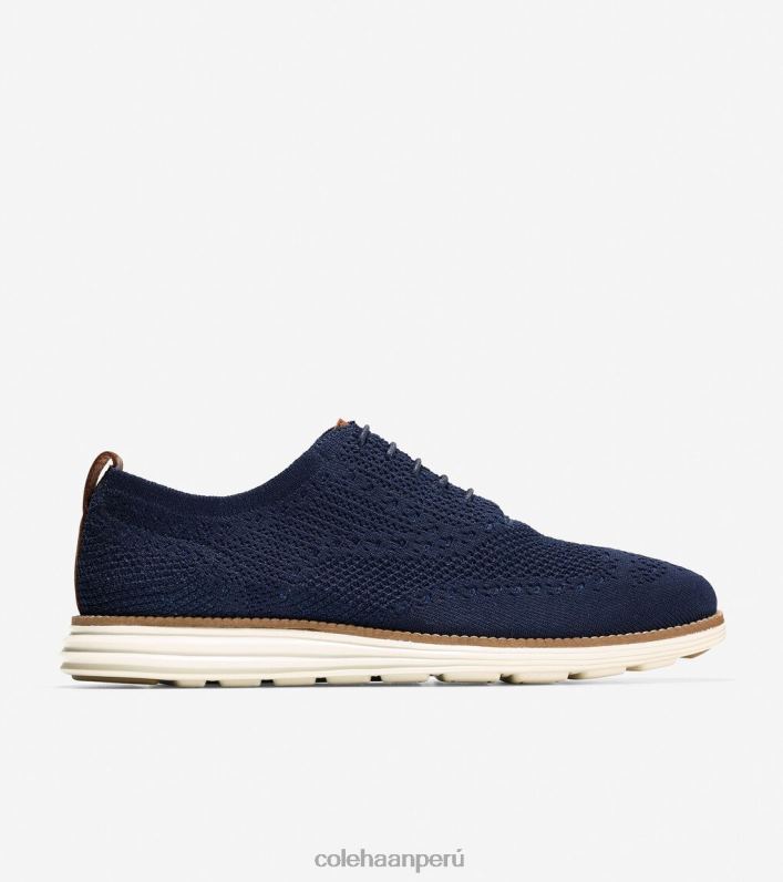 hombres azul marino stitchlite-marfil Cole Haan oxford de punta de ala grande original calzado 8FVV391