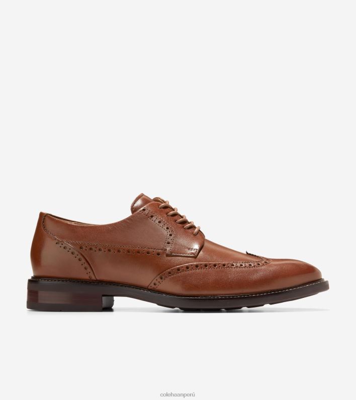 hombres bronceado británico Cole Haan Warren Oxford con punta de ala calzado 8FVV463