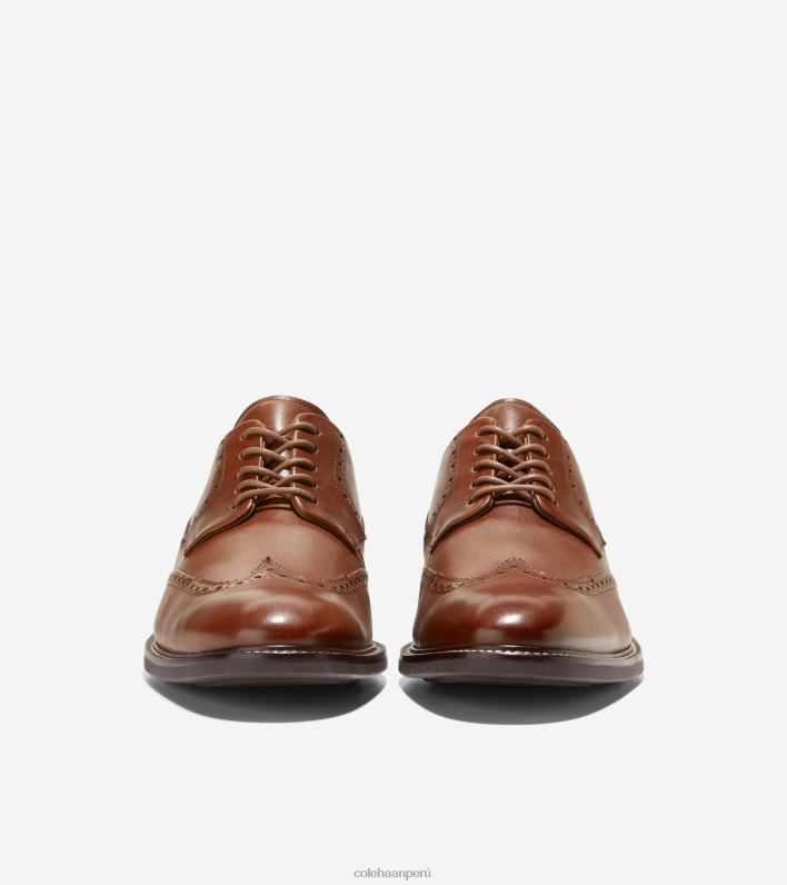 hombres bronceado británico Cole Haan Warren Oxford con punta de ala calzado 8FVV463