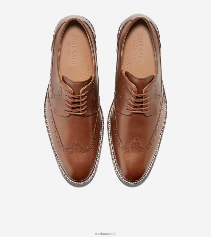 hombres bronceado británico Cole Haan Warren Oxford con punta de ala calzado 8FVV463