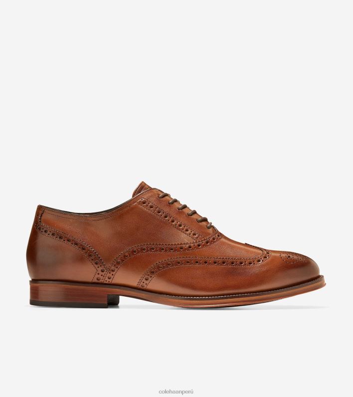 hombres bronceado británico Cole Haan clásicos modernos punta de ala oxford calzado 8FVV431