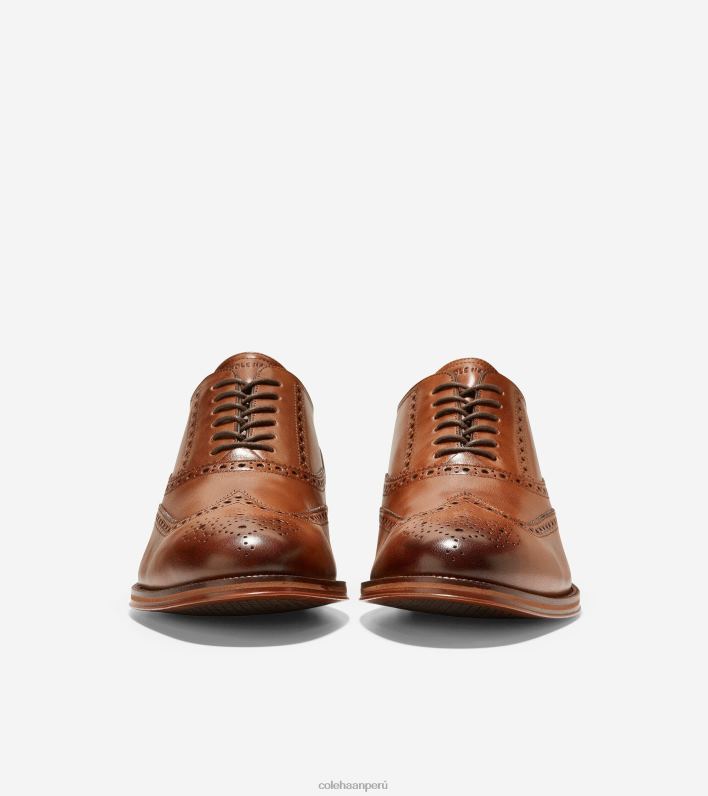 hombres bronceado británico Cole Haan clásicos modernos punta de ala oxford calzado 8FVV431