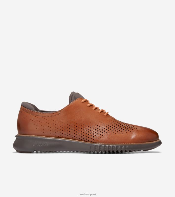 hombres bronceado británico-java Cole Haan 2. punta de ala láser zerogrand oxford calzado 8FVV270