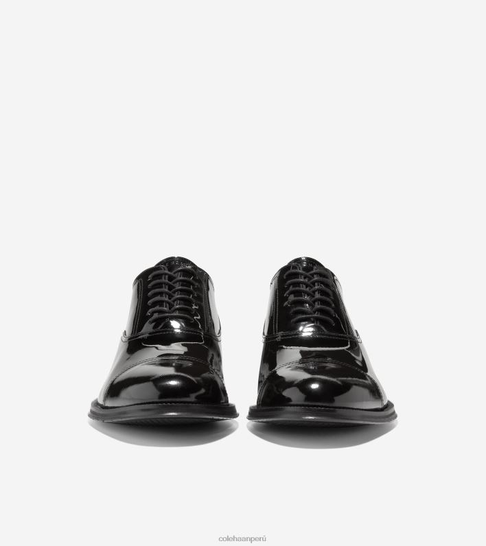 hombres charol negro Cole Haan clásico moderno puntera oxford calzado 8FVV402