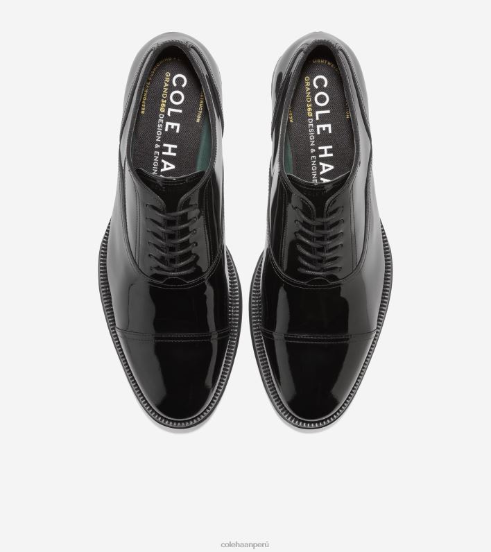 hombres charol negro Cole Haan clásico moderno puntera oxford calzado 8FVV402