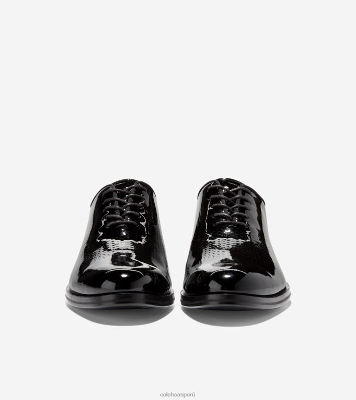 hombres charol negro Cole Haan washington grand laser punta de ala oxford calzado 8FVV422
