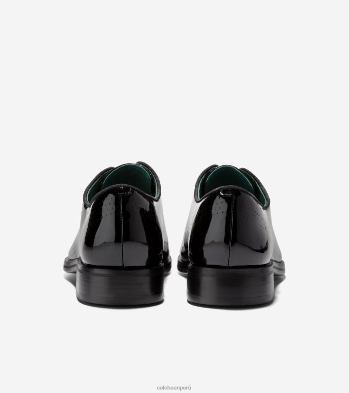 hombres charol negro Cole Haan washington grand laser punta de ala oxford calzado 8FVV422