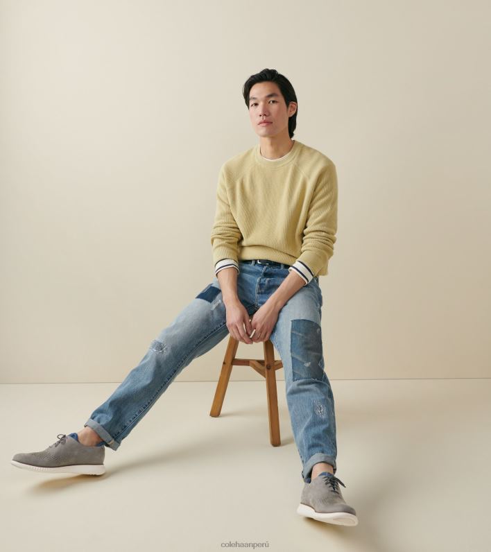 hombres ciudad horizonte-alférez azul-marfil Cole Haan 2. punta de ala láser zerogrand oxford calzado 8FVV268