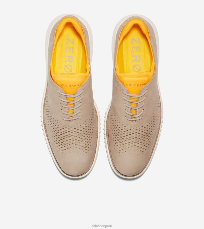 hombres duna-oro fusión-marfil Cole Haan 2. punta de ala láser zerogrand oxford calzado 8FVV269