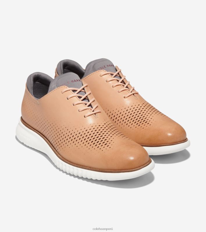 hombres horizonte de la ciudad de bronceado blanqueado-marfil Cole Haan 2. punta de ala láser zerogrand oxford calzado 8FVV267