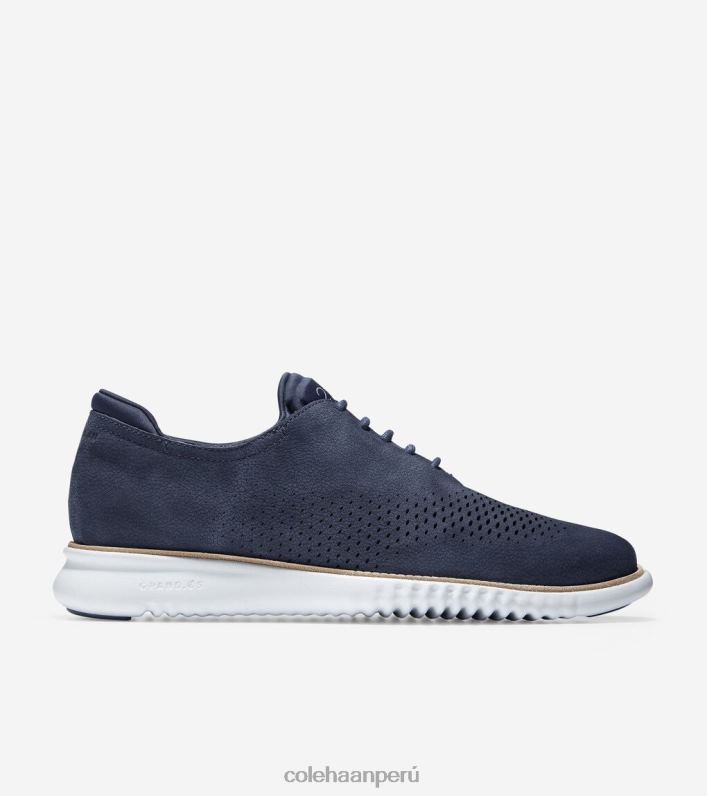 hombres nubuck azul marino Cole Haan 2. punta de ala láser zerogrand oxford calzado 8FVV271