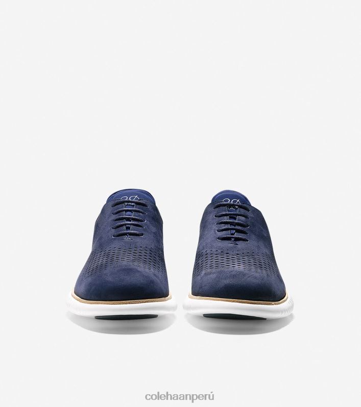 hombres nubuck azul marino Cole Haan 2. punta de ala láser zerogrand oxford calzado 8FVV271