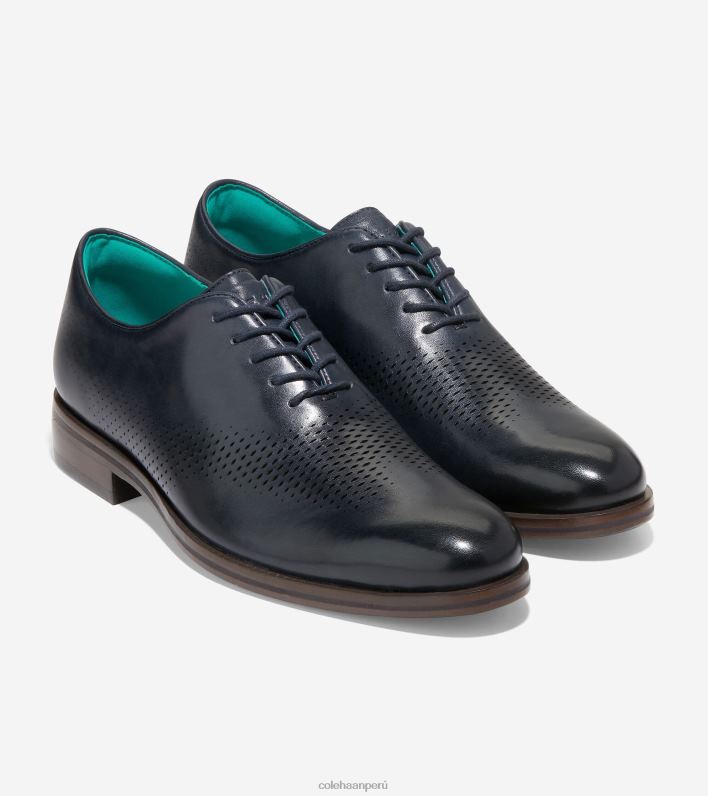 hombres tinta azul marino Cole Haan washington grand laser punta de ala oxford calzado 8FVV421