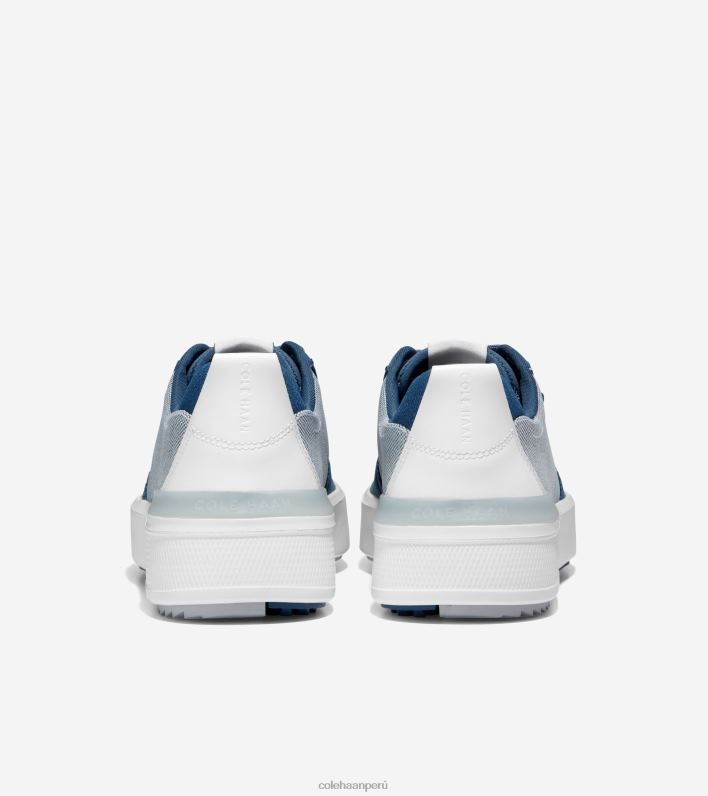 hombres alférez azul-óptico blanco-micro chip Cole Haan zapato de golf grandpro crew calzado 8FVV403