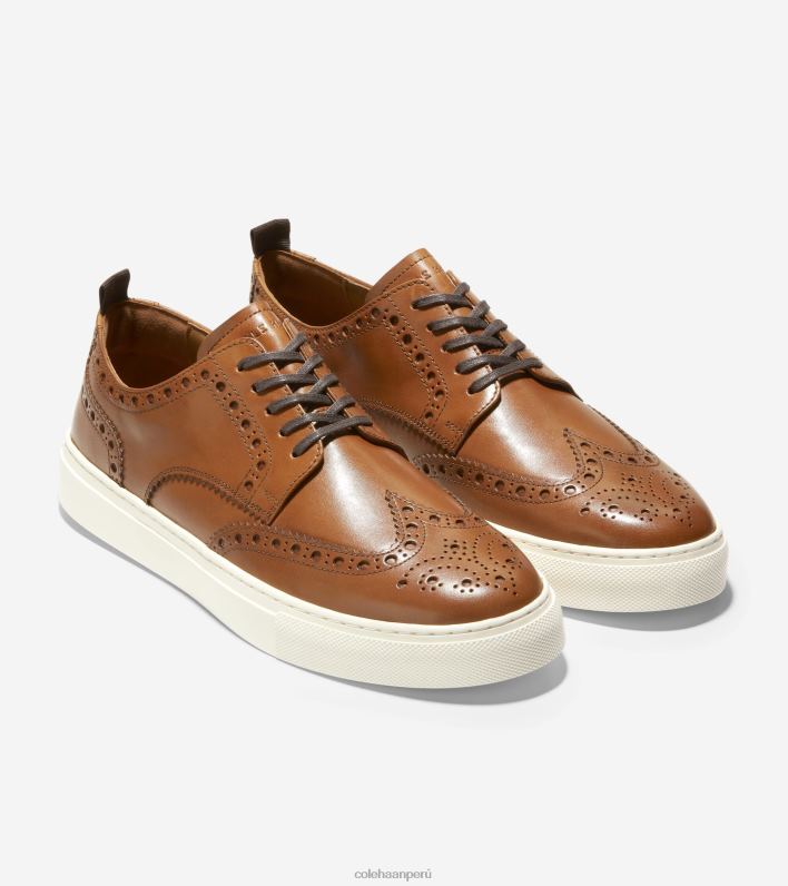 hombres bronceado británico Cole Haan tenis winslow con punta de ala calzado 8FVV424