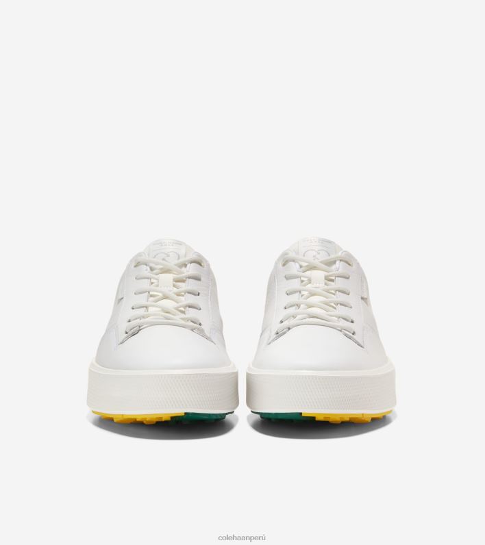 hombres cuero blanco-aventurina Cole Haan zapato de golf grandpro crew calzado 8FVV405