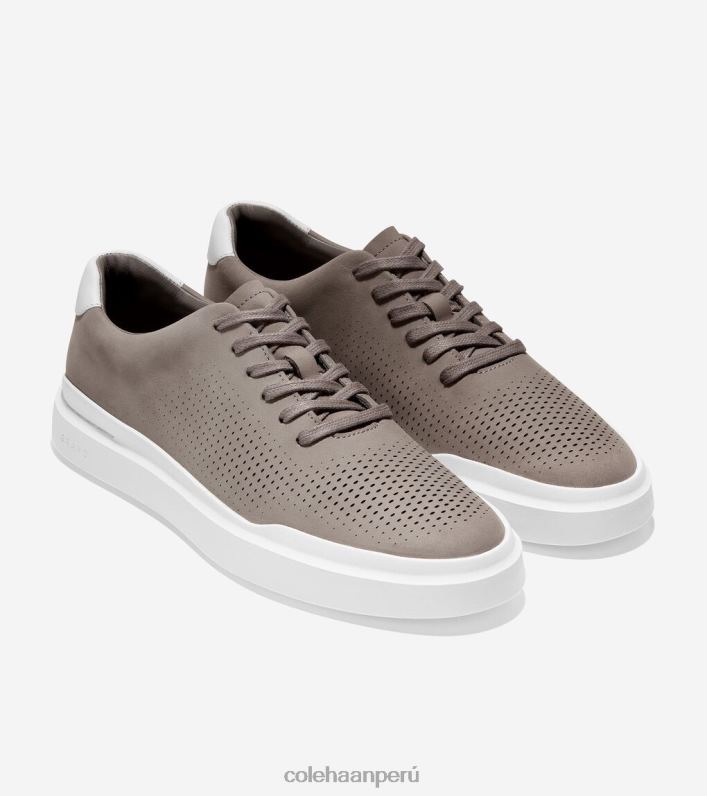 hombres ironstone-blanco óptico Cole Haan tenis grandpro rally cortados con láser calzado 8FVV264