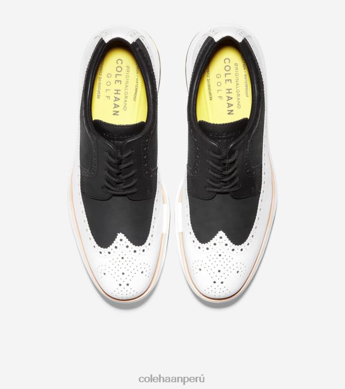 hombres negro-blanco óptico Cole Haan zapato de golf original grand tour calzado 8FVV484