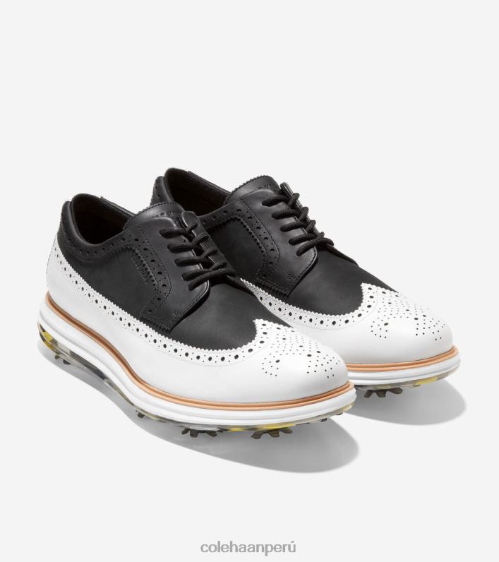 hombres negro-blanco óptico Cole Haan zapato de golf original grand tour calzado 8FVV484