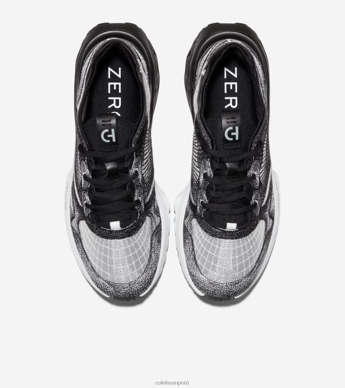 hombres negro-gris raya diplomática-blanco óptico Cole Haan 5.Zerogrand Zapatilla para correr con puntada bordada calzado 8FVV462