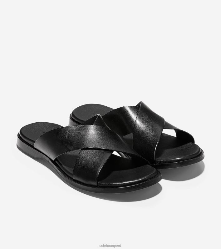 hombres negro liso Cole Haan sandalia cruzada goldwyn 2.0 calzado 8FVV341