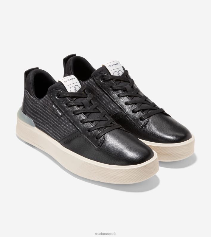 hombres negro-marfil Cole Haan tenis grandpro crew calzado 8FVV306