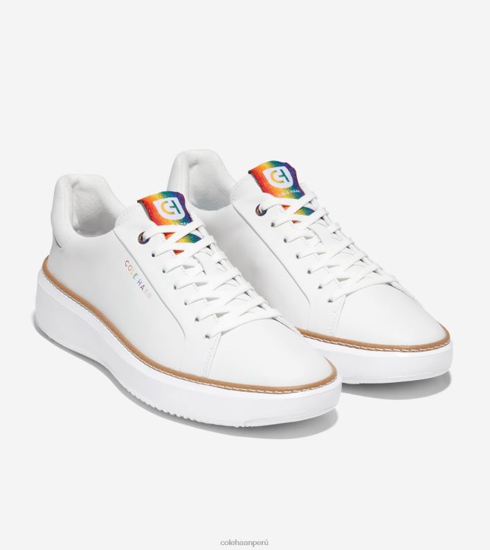 hombres orgullo blanco multicolor Cole Haan tenis grandpro topspin calzado 8FVV277