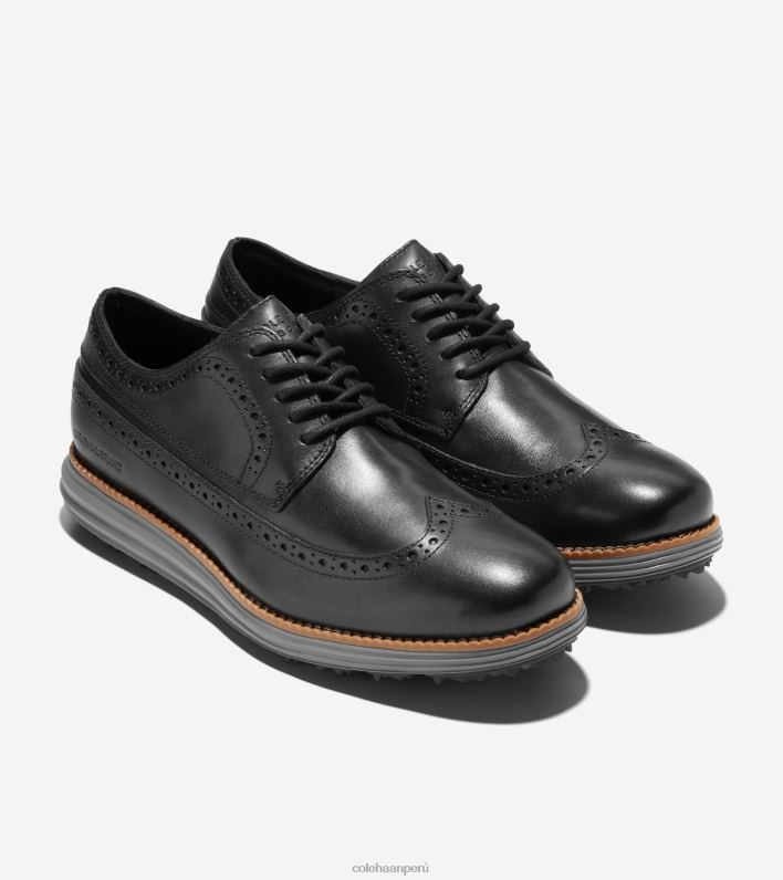 hombres tono negro-natural-tranquilo Cole Haan gran zapato de golf original calzado 8FVV407