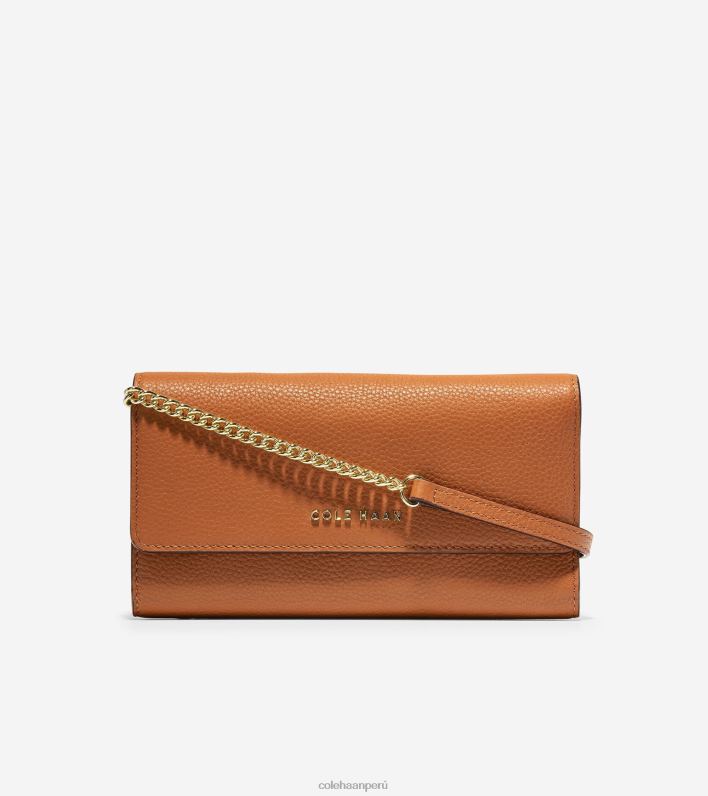 mujer bronceado británico Cole Haan billetera en una cadena accesorios 8FVV495