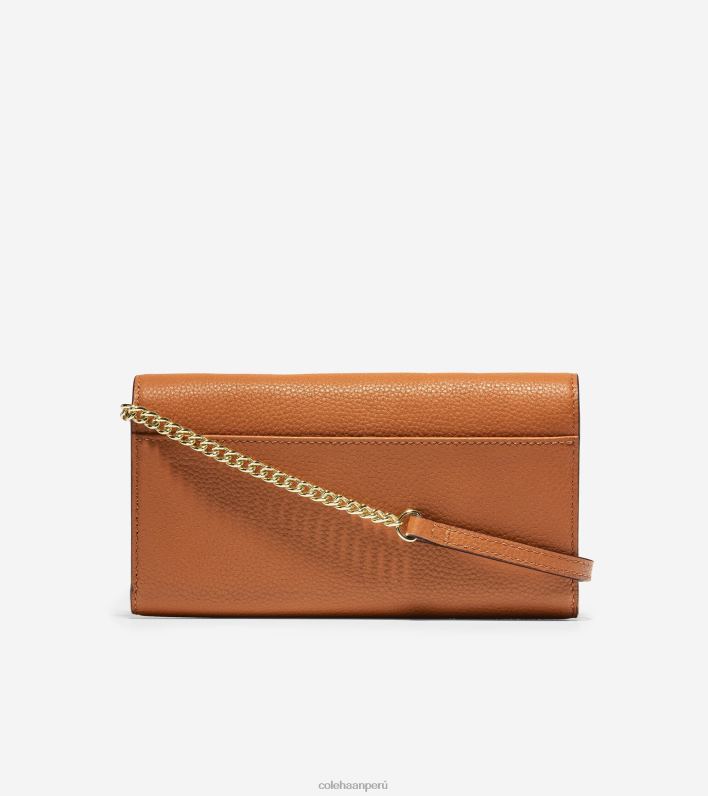 mujer bronceado británico Cole Haan billetera en una cadena accesorios 8FVV495