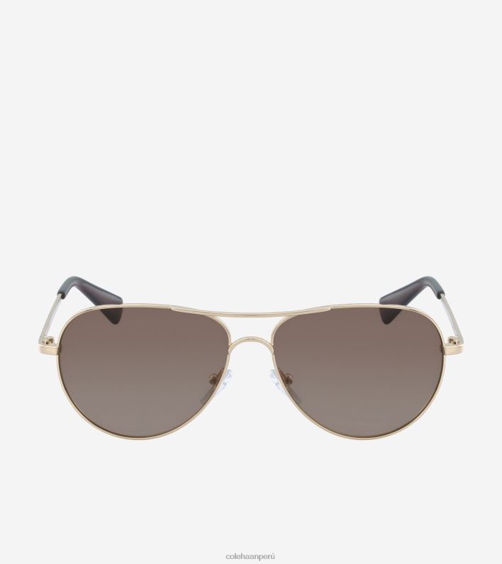 mujer oro Cole Haan gafas de sol de aviador clásicas accesorios 8FVV528