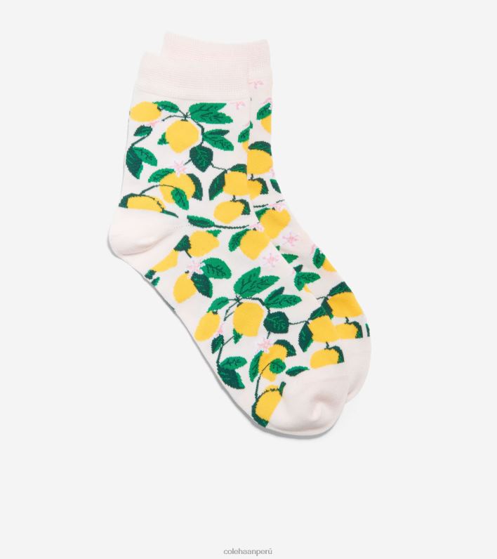 mujer Rosa claro Cole Haan calcetines cortos con estampado de limones accesorios 8FVV525